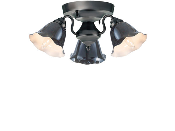 CUSTOM SERIES
3 Ceiling Lamp × Mini Wave Enamel / カスタムシリーズ
3灯シーリングランプ × ミニエナメル（ウェーブ） （ライト・照明 > シーリングライト） 3
