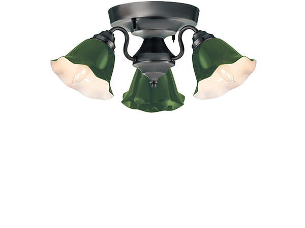 CUSTOM SERIES
3 Ceiling Lamp × Mini Wave Enamel / カスタムシリーズ
3灯シーリングランプ × ミニエナメル（ウェーブ） （ライト・照明 > シーリングライト） 2