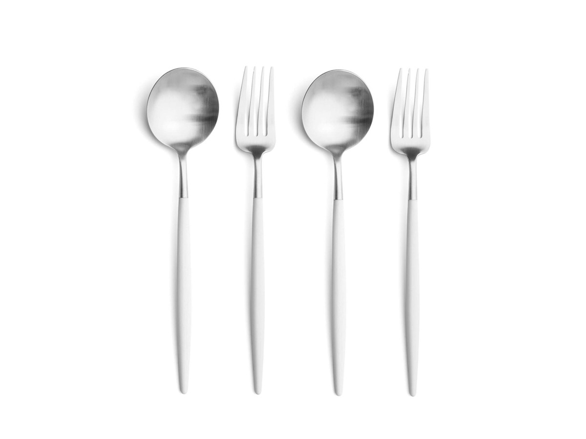 Cutipol GOA Cutlery Set / クチポール ゴア ディナー4本セット（ホワイト × シルバー） （食器・テーブルウェア > カトラリー） 1