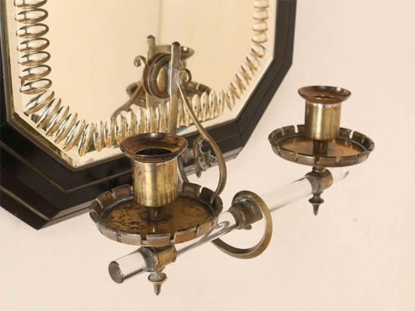 Lloyd's Antiques Real Antique Mirror ロイズ・アンティークス イギリスアンティーク家具 ウォールミラー  キャンドルスタンド付 インテリア・家具通販【FLYMEe】