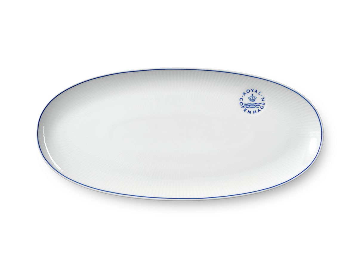 Blue Line Long Oval Dish