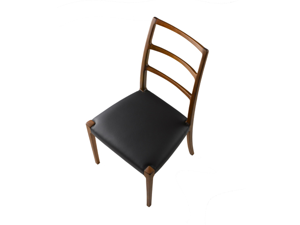 Tid Dining Chair / ティッド ダイニングチェア（座面張込み仕様 / ブラック本牛革） （チェア・椅子 > ダイニングチェア） 4