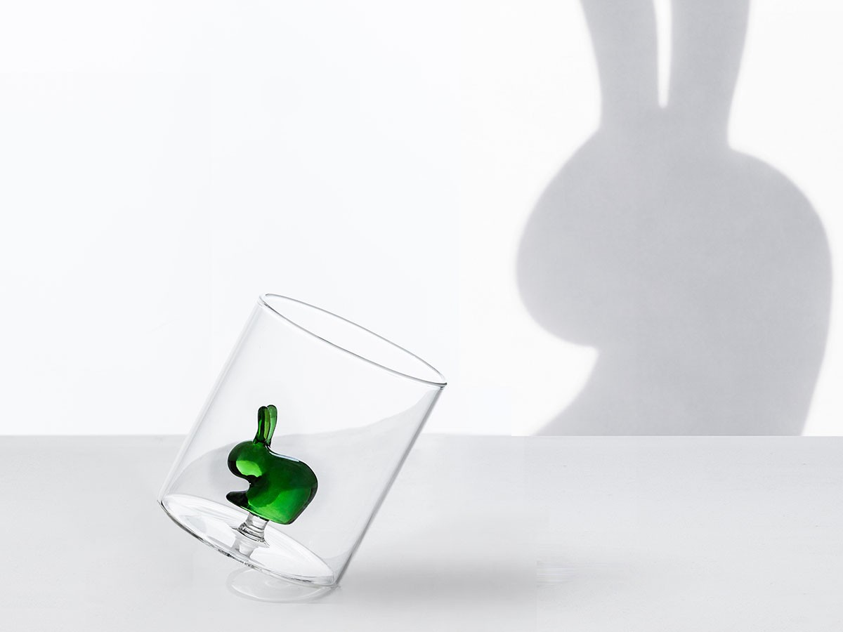 ICHENDORF MILANO Qeeboo Tumbler Green Rabbit / イッケンドルフ・ミラノ キーブー タンブラー グリーンラビット 350ml （食器・テーブルウェア > タンブラー・グラス） 3