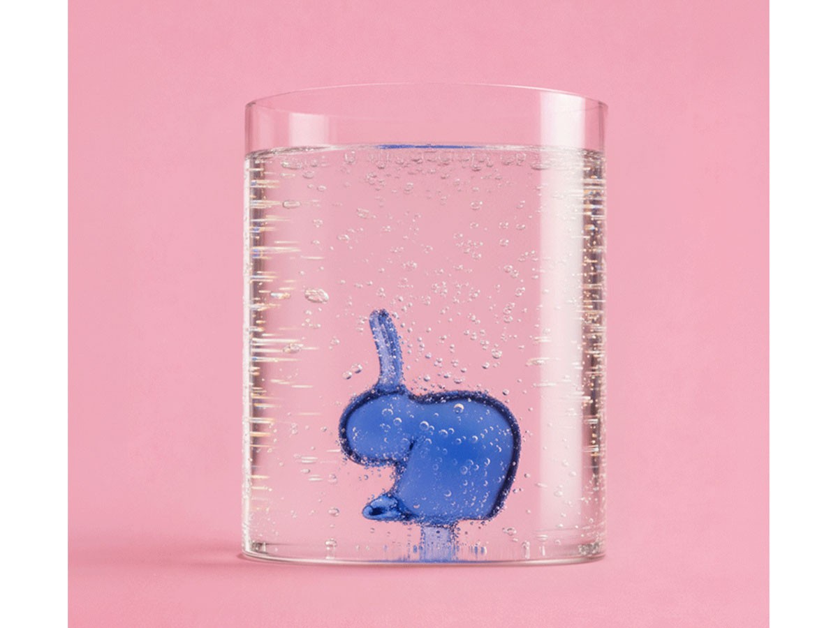 ICHENDORF MILANO Qeeboo Tumbler Blue Rabbit / イッケンドルフ・ミラノ キーブー タンブラー ブルーラビット 350ml （食器・テーブルウェア > タンブラー・グラス） 2
