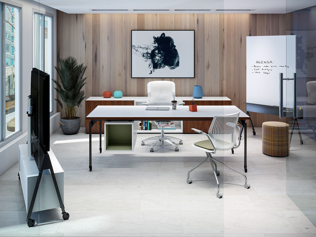 Knoll Office MultiGeneration Chair / ノルオフィス マルチジェネレーション チェア
ハイブリッドベース 固定肘 グライド脚 （チェア・椅子 > オフィスチェア・デスクチェア） 6