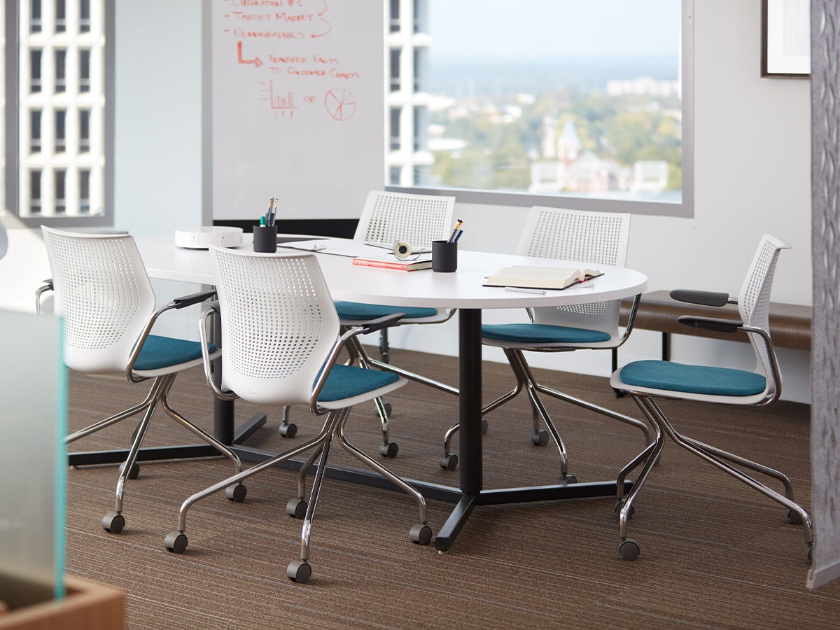 Knoll Office MultiGeneration Chair / ノルオフィス マルチジェネレーション チェア
ハイブリッドベース 固定肘 グライド脚 （チェア・椅子 > オフィスチェア・デスクチェア） 3