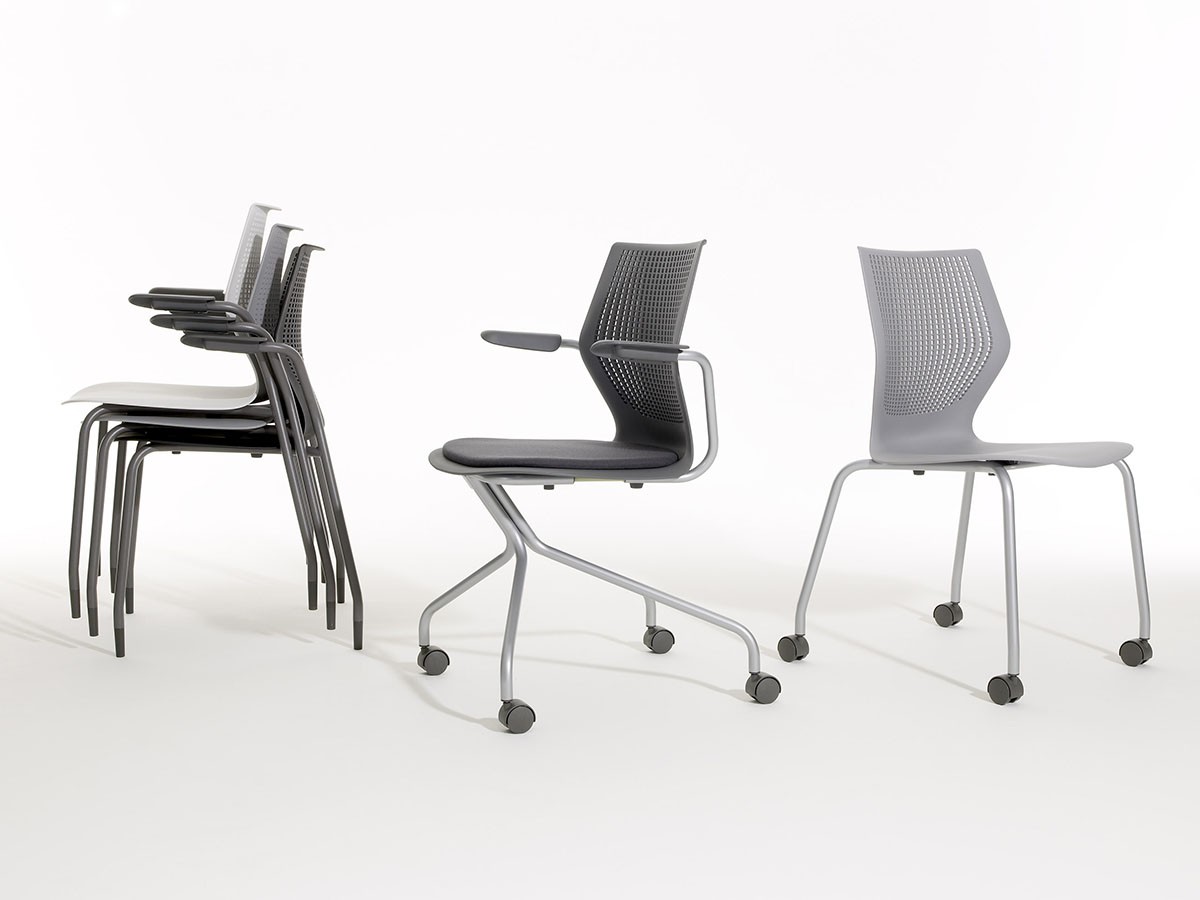 Knoll Office MultiGeneration Chair / ノルオフィス マルチジェネレーション チェア
ハイブリッドベース 固定肘 グライド脚 （チェア・椅子 > オフィスチェア・デスクチェア） 10