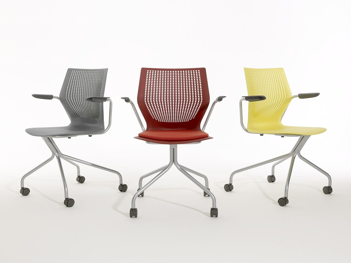 Knoll Office MultiGeneration Chair / ノルオフィス マルチジェネレーション チェア
ハイブリッドベース 固定肘 グライド脚 （チェア・椅子 > オフィスチェア・デスクチェア） 9