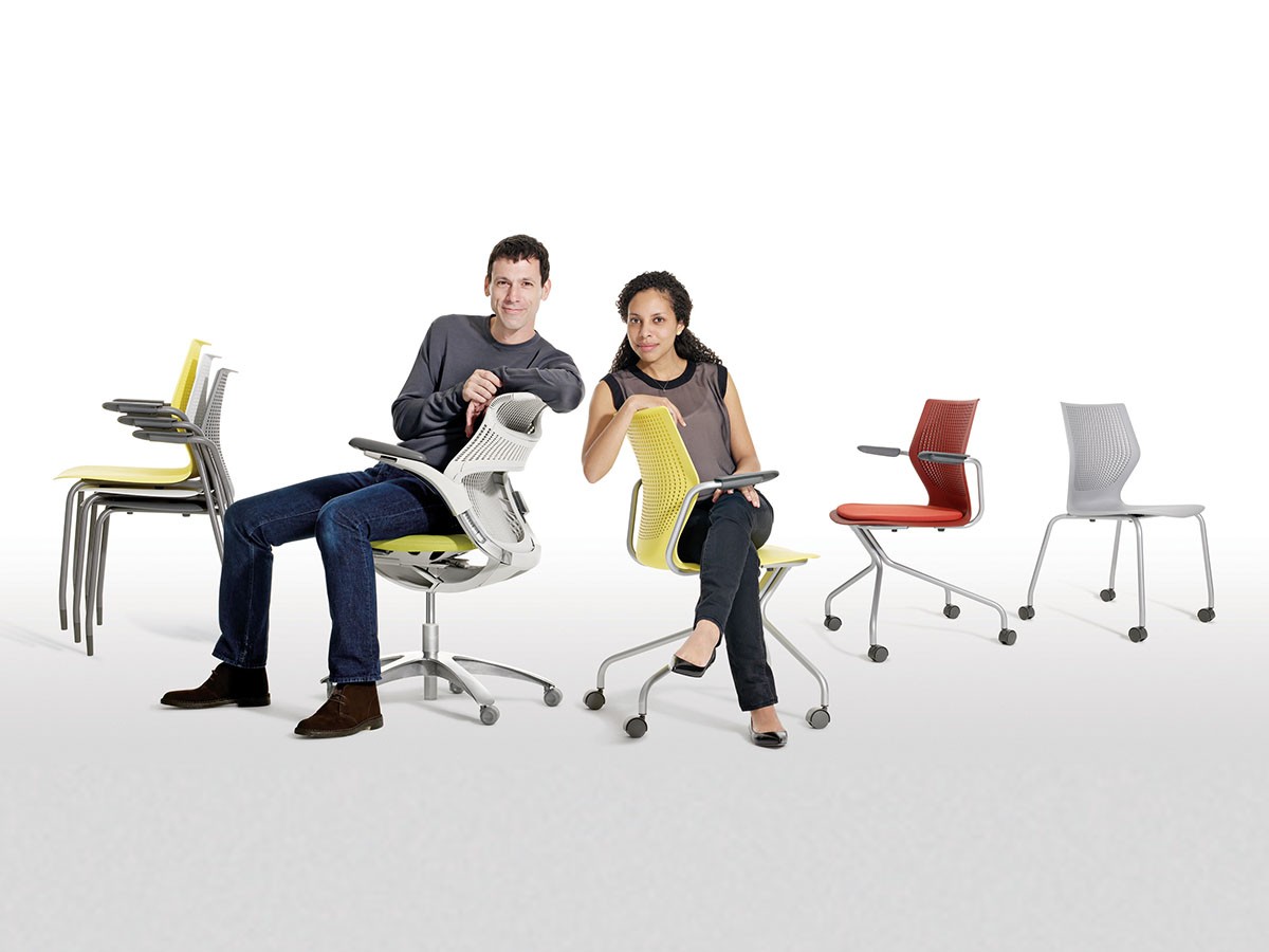 Knoll Office MultiGeneration Chair / ノルオフィス マルチジェネレーション チェア
ハイブリッドベース 固定肘 グライド脚 （チェア・椅子 > オフィスチェア・デスクチェア） 22