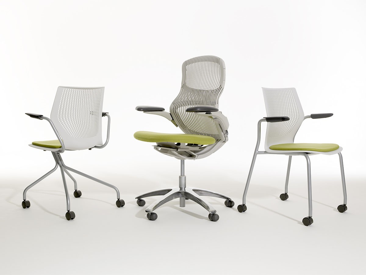 Knoll Office MultiGeneration Chair / ノルオフィス マルチジェネレーション チェア
ハイブリッドベース 固定肘 グライド脚 （チェア・椅子 > オフィスチェア・デスクチェア） 14