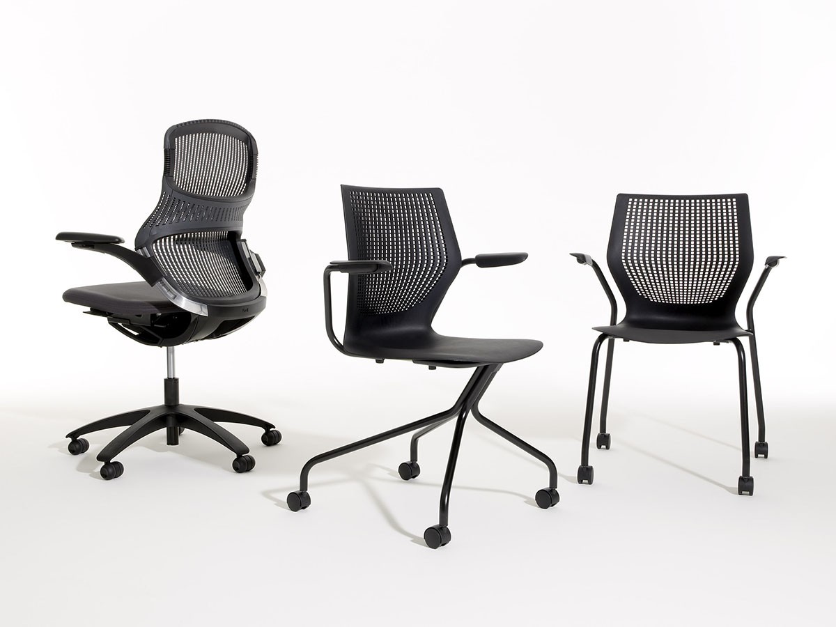 Knoll Office MultiGeneration Chair / ノルオフィス マルチジェネレーション チェア
ハイブリッドベース 固定肘 グライド脚 （チェア・椅子 > オフィスチェア・デスクチェア） 19