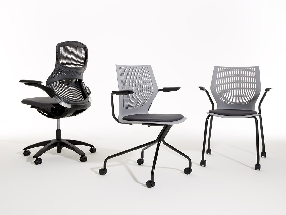 Knoll Office MultiGeneration Chair / ノルオフィス マルチジェネレーション チェア
ハイブリッドベース 固定肘 グライド脚 （チェア・椅子 > オフィスチェア・デスクチェア） 20