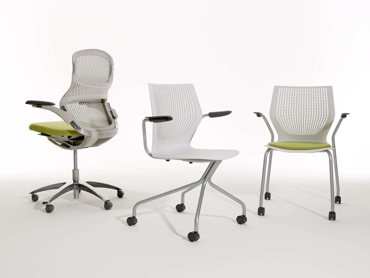 Knoll Office MultiGeneration Chair / ノルオフィス マルチジェネレーション チェア
ハイブリッドベース 固定肘 グライド脚 （チェア・椅子 > オフィスチェア・デスクチェア） 16