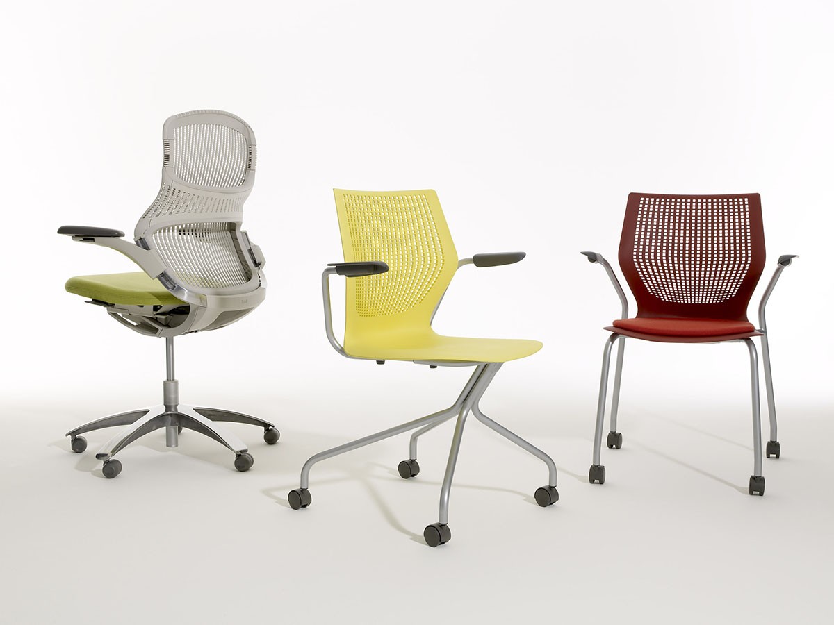 Knoll Office MultiGeneration Chair / ノルオフィス マルチジェネレーション チェア
ハイブリッドベース 固定肘 グライド脚 （チェア・椅子 > オフィスチェア・デスクチェア） 13