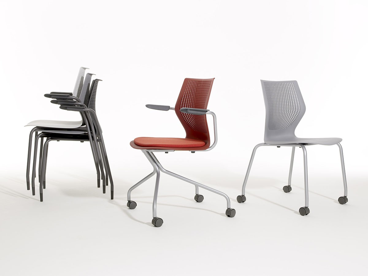 Knoll Office MultiGeneration Chair / ノルオフィス マルチジェネレーション チェア
ハイブリッドベース 固定肘 グライド脚 （チェア・椅子 > オフィスチェア・デスクチェア） 11