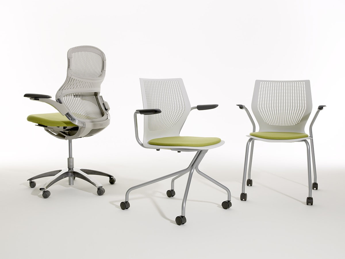 Knoll Office MultiGeneration Chair / ノルオフィス マルチジェネレーション チェア
ハイブリッドベース 固定肘 グライド脚 （チェア・椅子 > オフィスチェア・デスクチェア） 15