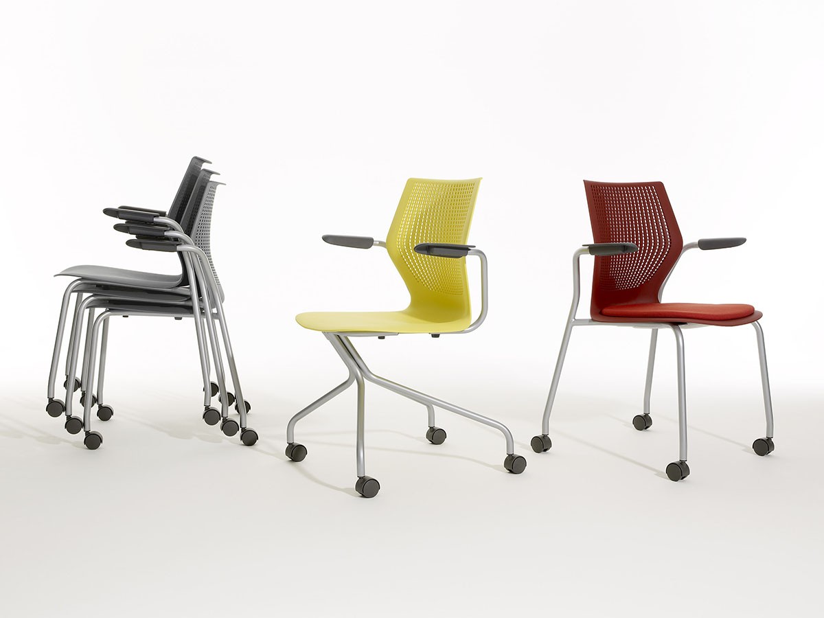 Knoll Office MultiGeneration Chair / ノルオフィス マルチジェネレーション チェア
ハイブリッドベース 固定肘 グライド脚 （チェア・椅子 > オフィスチェア・デスクチェア） 12