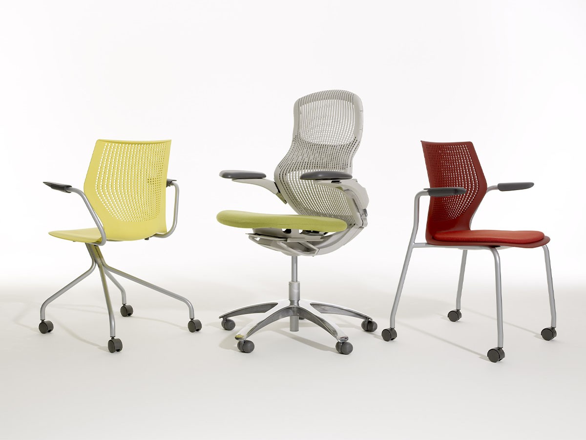 Knoll Office MultiGeneration Chair / ノルオフィス マルチジェネレーション チェア
ハイブリッドベース 固定肘 グライド脚 （チェア・椅子 > オフィスチェア・デスクチェア） 17