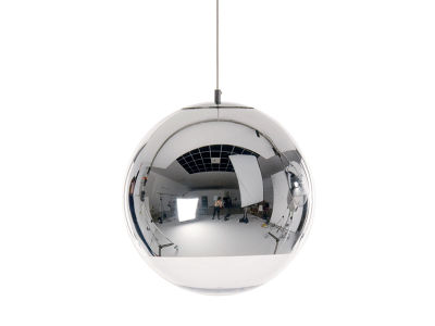 silver ball pendant light