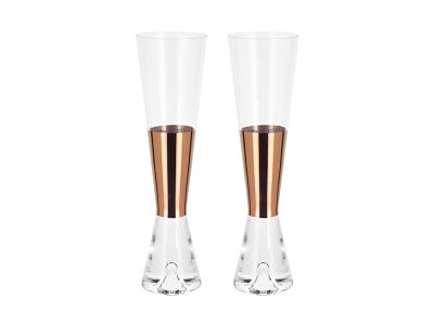 Tom Dixon. Tank Champagne Glasses 2P / トム・ディクソン タンク シャンパングラス 2脚セット（コッパー） -  インテリア・家具通販【FLYMEe】