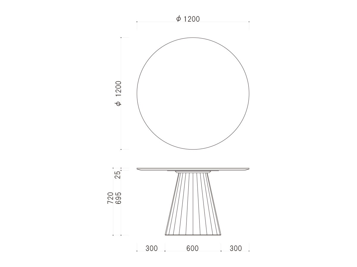 Round Dining Table / ラウンドダイニングテーブル 円脚 #122579 （テーブル > ダイニングテーブル） 10