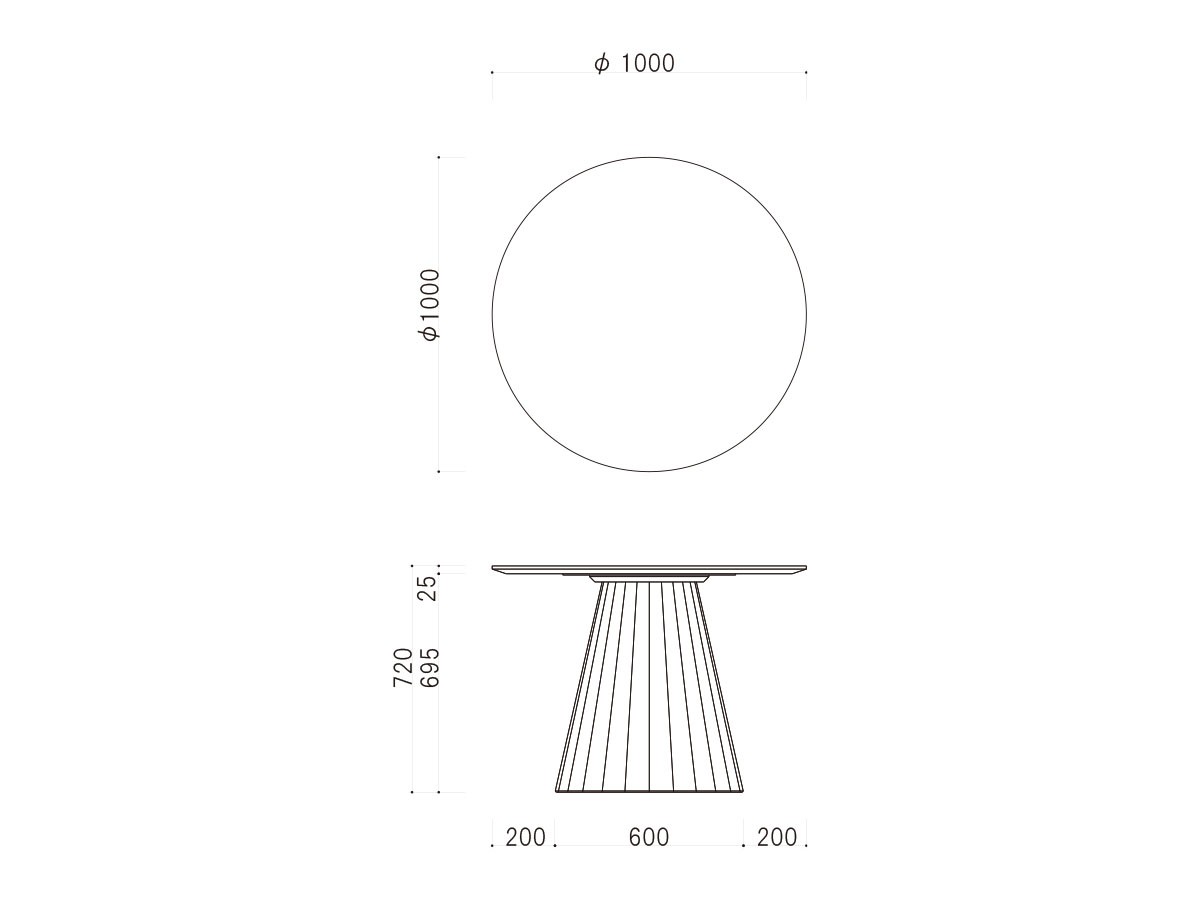 Round Dining Table / ラウンドダイニングテーブル 円脚 #122579 （テーブル > ダイニングテーブル） 8