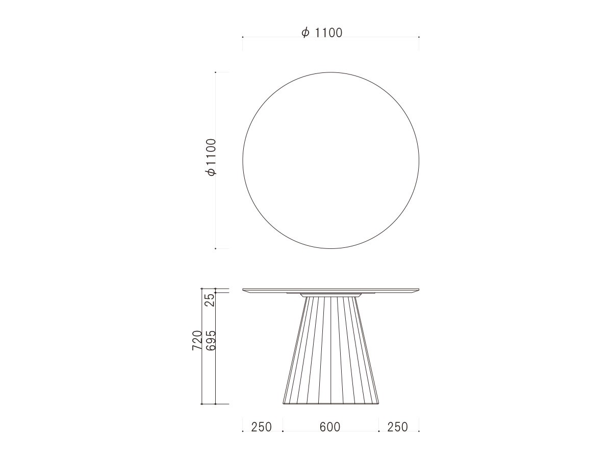 Round Dining Table / ラウンドダイニングテーブル 円脚 #122579 （テーブル > ダイニングテーブル） 9