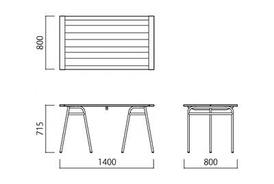 IDEE SOUDIEUX TABLE 1400 / イデー スデュー テーブル 幅140cm