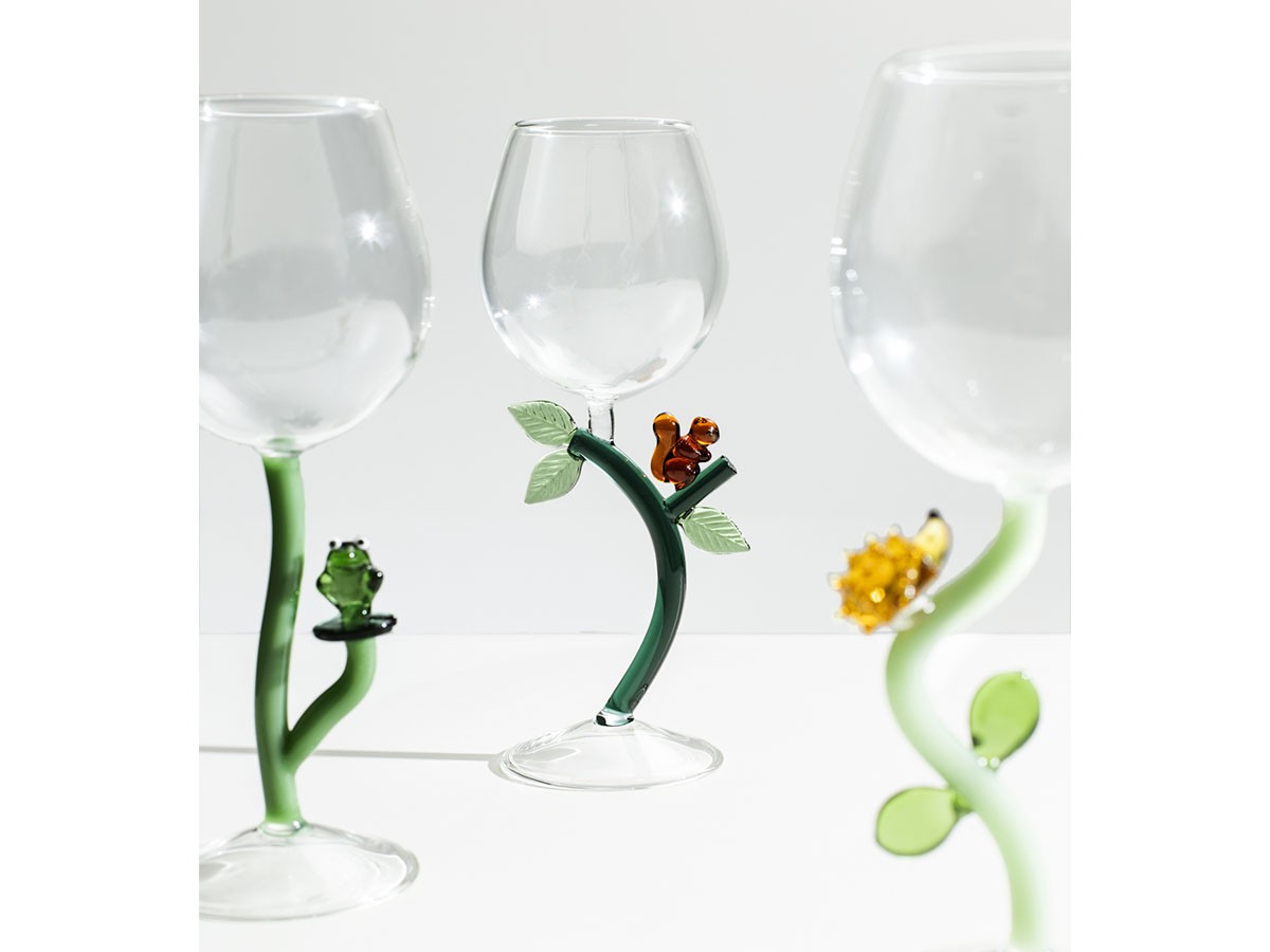 ICHENDORF MILANO Animal Farm Goblet 
Squirrel / イッケンドルフ・ミラノ アニマルファーム ゴブレット 
リス 350ml （食器・テーブルウェア > タンブラー・グラス） 4