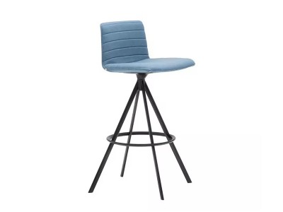 Andreu World Flex Chair Barstool 45 Fully Upholstered Shell