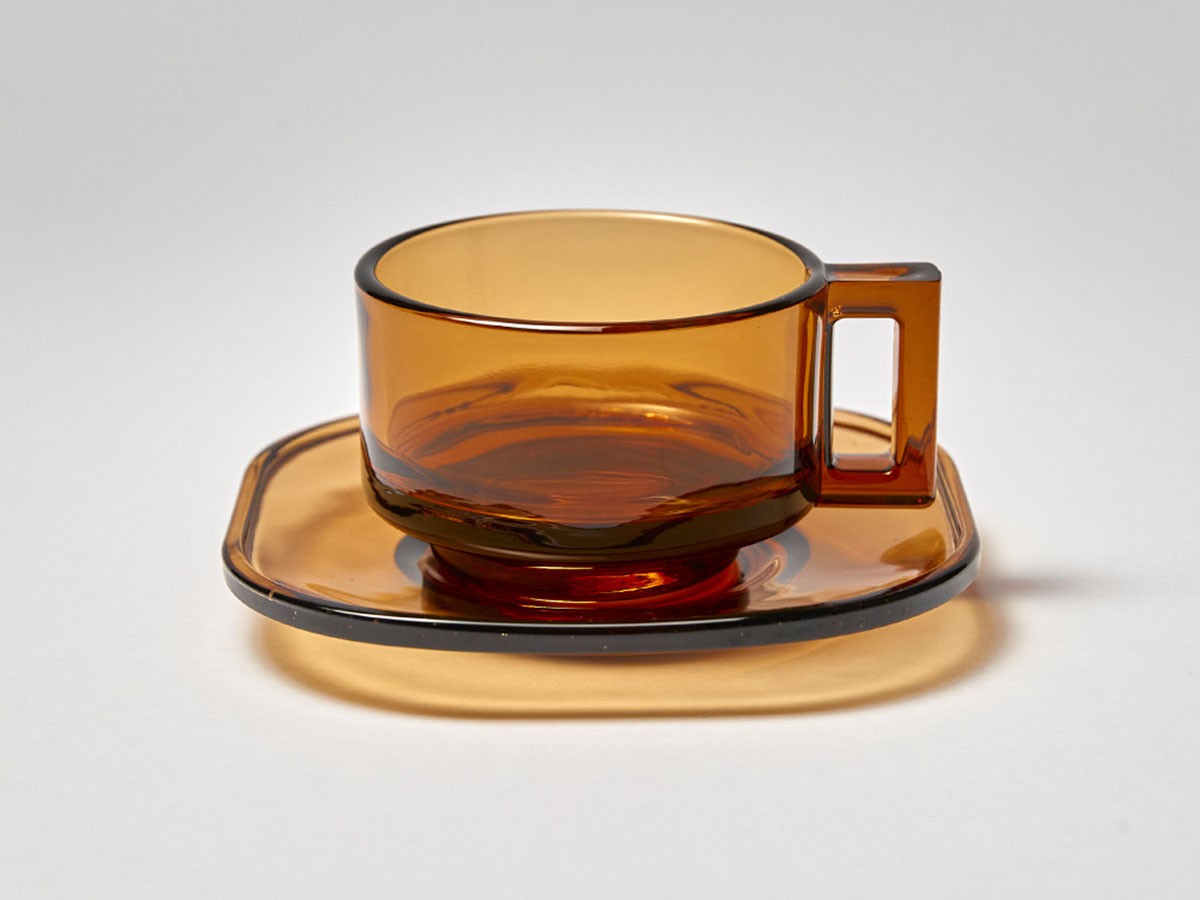 ARNO GLASS Cup & Saucer Amber / アルノグラス カップ & ソーサー（アンバー） （食器・テーブルウェア > コーヒーカップ・ティーカップ） 5