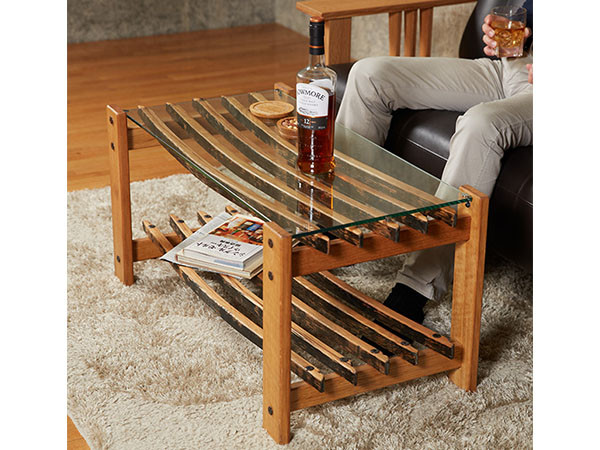サントリー樽ものがたり Barrel Glass Table / さんとりーたるものがたり バレル ガラステーブル（旧仕様） （テーブル > ローテーブル・リビングテーブル・座卓） 3