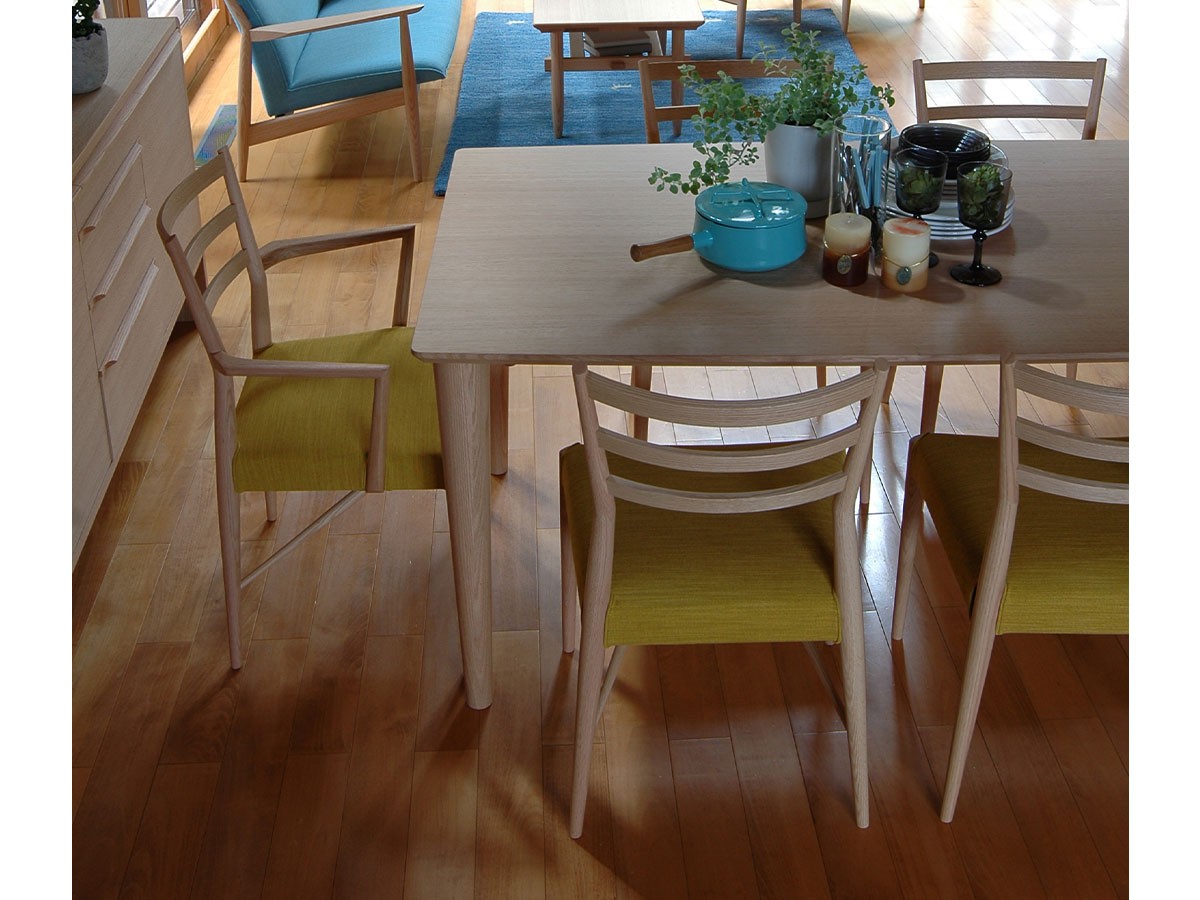 日進木工 GROW Wide Armchair / にっしんもっこう グロウ ワイドアームチェア （チェア・椅子 > ダイニングチェア） 8