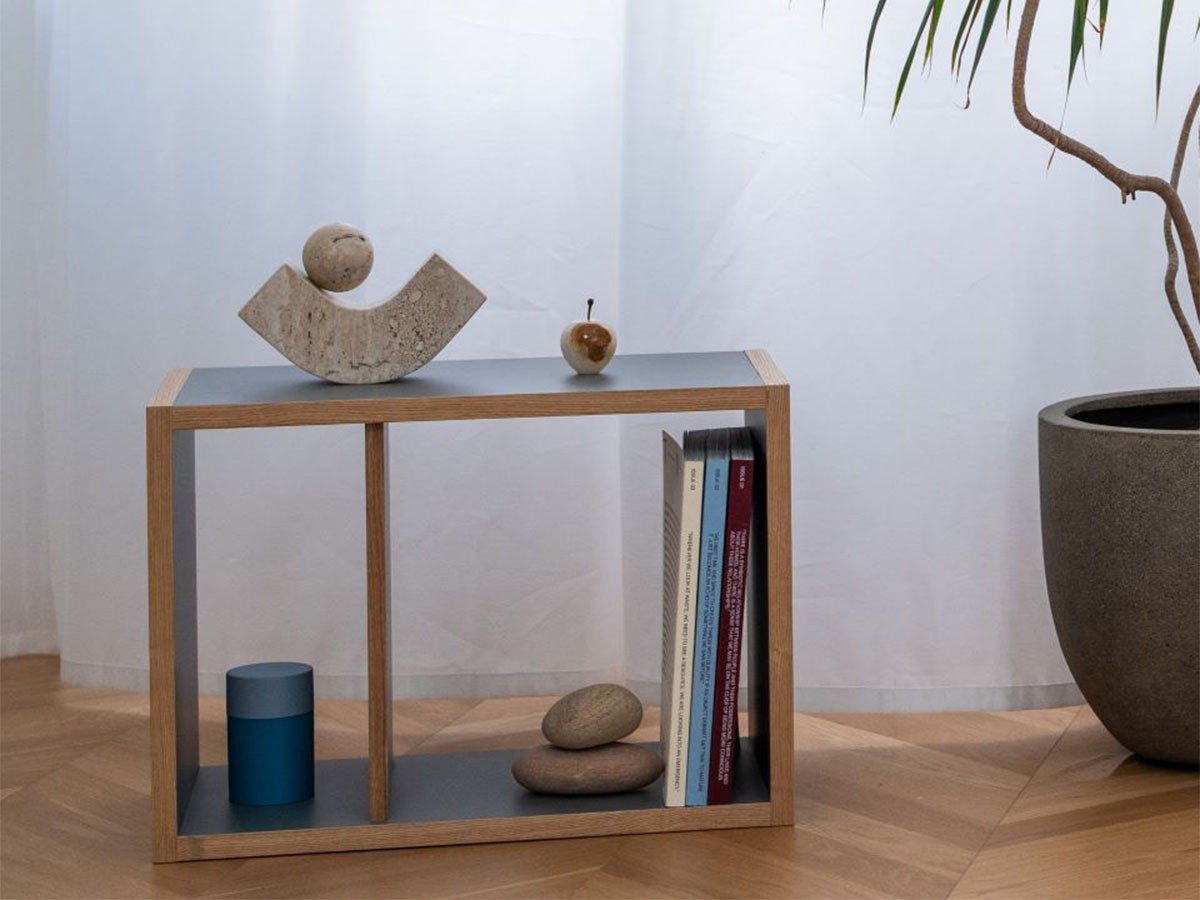 ENEN Wooden Box Side Table / エネン ウッドボックス サイドテーブル（メラミングレー） （テーブル > サイドテーブル） 5