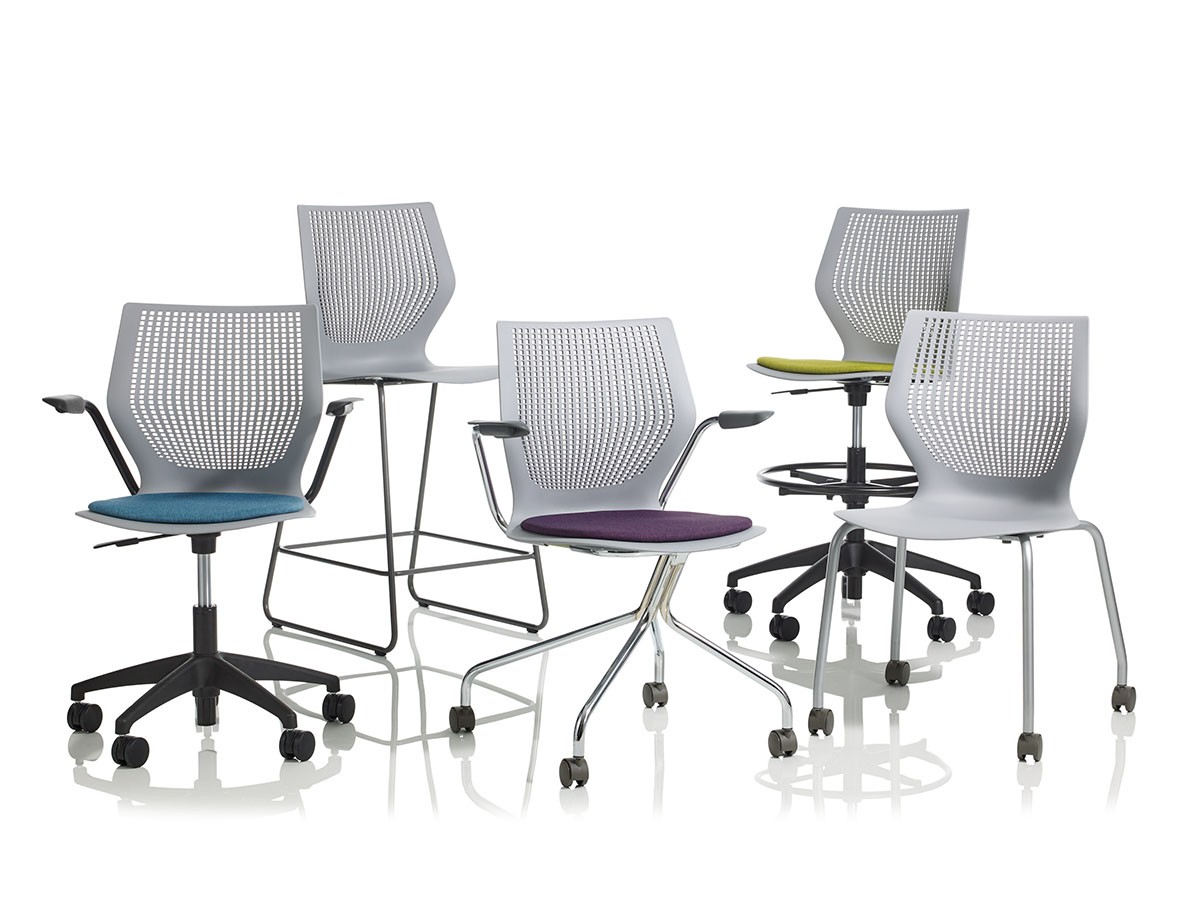 Knoll Office MultiGeneration Chair / ノルオフィス マルチジェネレーション チェア
ハイブリッドベース 固定肘 グライド脚 （チェア・椅子 > オフィスチェア・デスクチェア） 8