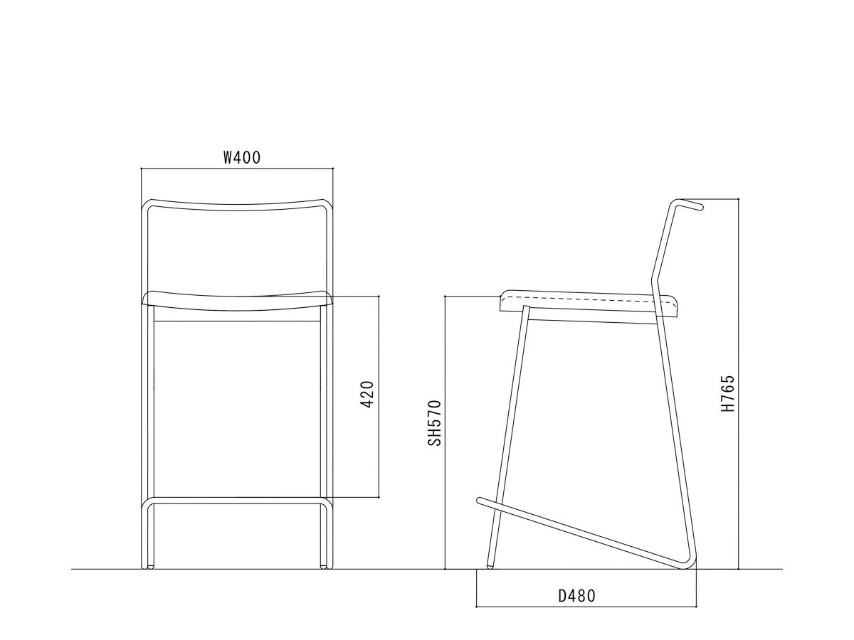 杉山製作所 felice counter chair / すぎやませいさくしょ フェリーチェ カウンターチェア （チェア・椅子 > カウンターチェア・バーチェア） 20