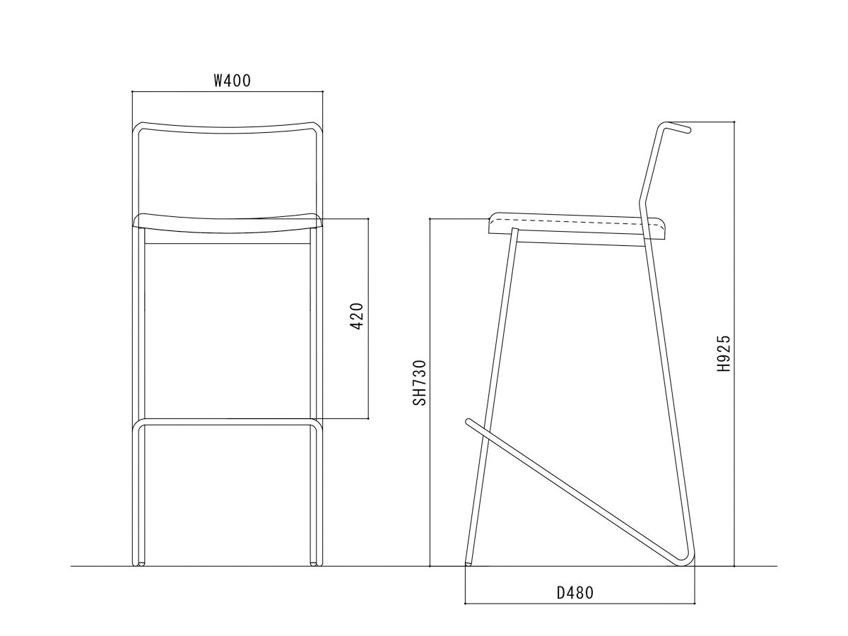 杉山製作所 felice counter chair / すぎやませいさくしょ フェリーチェ カウンターチェア （チェア・椅子 > カウンターチェア・バーチェア） 22