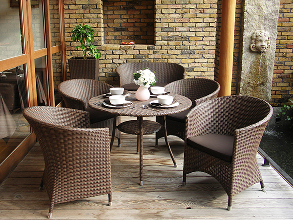 Garden Table / ガーデンテーブル 幅100cm f18594 （ガーデンファニチャー・屋外家具 > ガーデンテーブル・アウトドアテーブル） 2