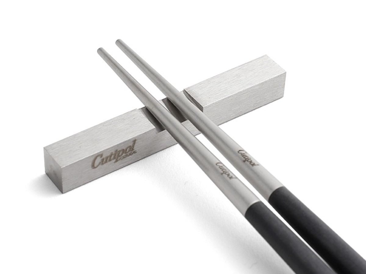 Cutipol KUBE Chopsticks / クチポール キューブ チョップスティック（ブラック × シルバー） （食器・テーブルウェア > カトラリー） 6