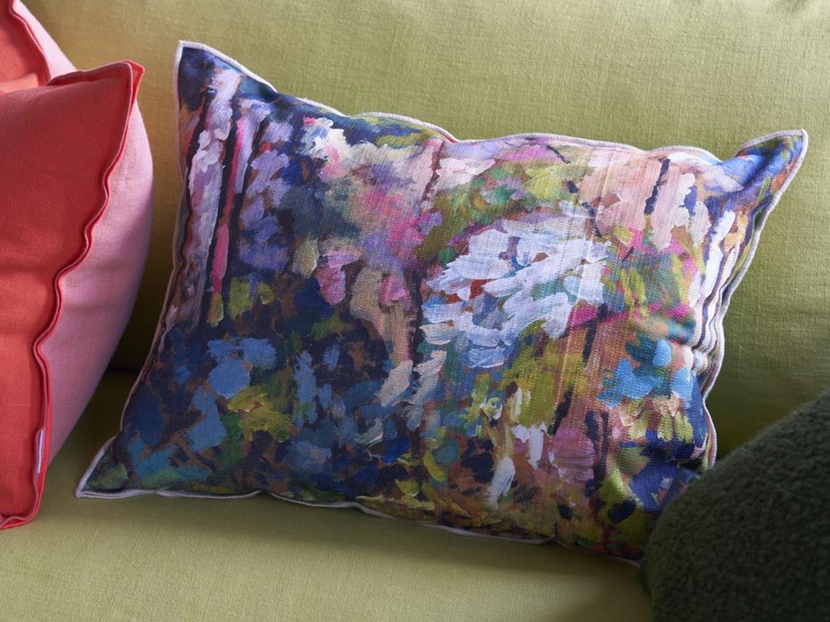 DESIGNERS GUILD Foret Impressionniste Cushion / デザイナーズギルド フォレ アンプレッショニスト クッション 60 × 45cm（フォレスト） （クッション > クッション・クッションカバー） 2