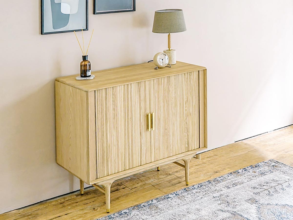 XANDER DESIGNS JULIE 2DOOR LOW CABINET WHITE OAK / サンダーデザイン ジュリー 2ドア ローキャビネット（ホワイトオーク） （収納家具 > キャビネット） 2
