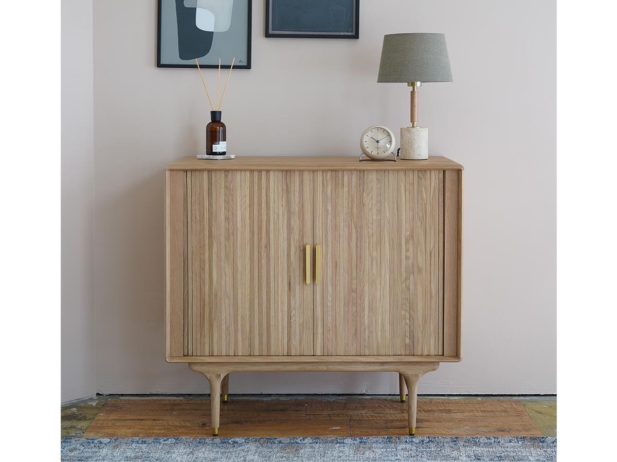 XANDER DESIGNS JULIE 2DOOR LOW CABINET WHITE OAK / サンダーデザイン ジュリー 2ドア ローキャビネット（ホワイトオーク） （収納家具 > キャビネット） 3