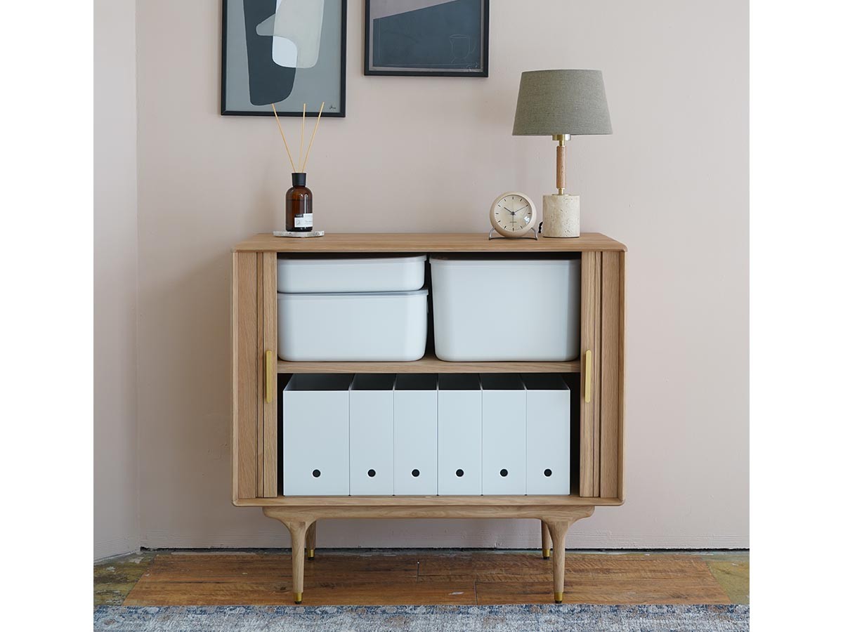 XANDER DESIGNS JULIE 2DOOR LOW CABINET WHITE OAK / サンダーデザイン ジュリー 2ドア ローキャビネット（ホワイトオーク） （収納家具 > キャビネット） 4