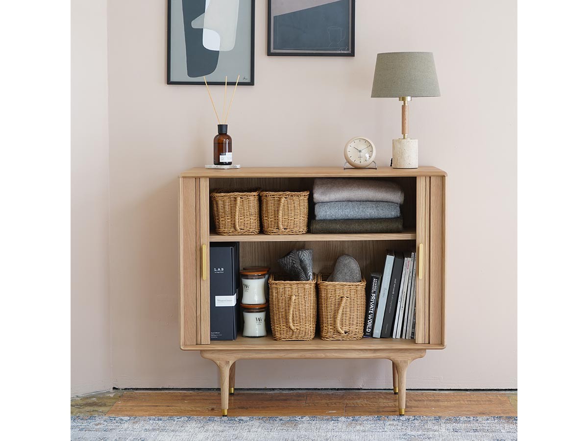 XANDER DESIGNS JULIE 2DOOR LOW CABINET WHITE OAK / サンダーデザイン ジュリー 2ドア ローキャビネット（ホワイトオーク） （収納家具 > キャビネット） 5