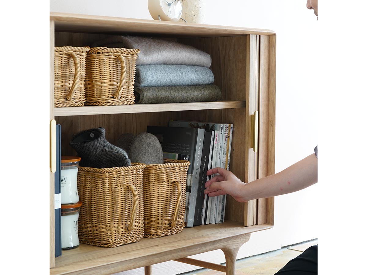 XANDER DESIGNS JULIE 2DOOR LOW CABINET WHITE OAK / サンダーデザイン ジュリー 2ドア ローキャビネット（ホワイトオーク） （収納家具 > キャビネット） 6