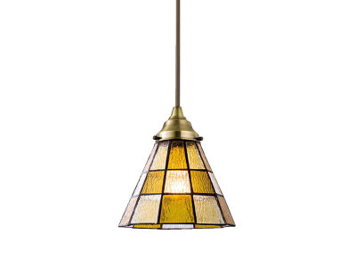 stained glass mini pendant light