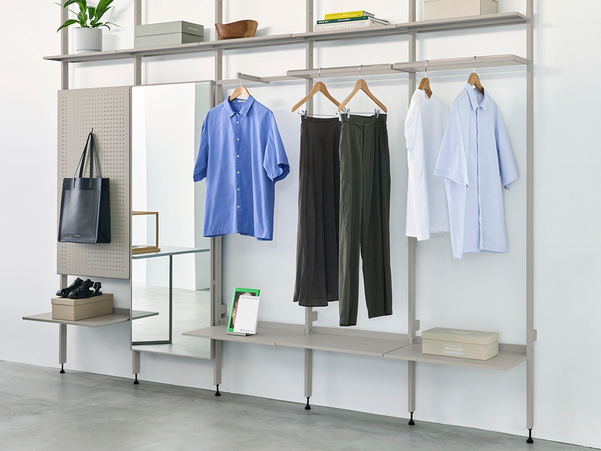 stiiilll Shelf double mirrorL pegboard set / スティール シェルフ 2台 ミラーL + ペグボード セット （収納家具 > 壁掛け収納） 11