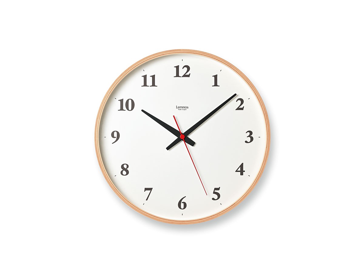 Lemnos Plywood clock レムノス プライウッド クロック 電波時計 L インテリア・家具通販【FLYMEe】