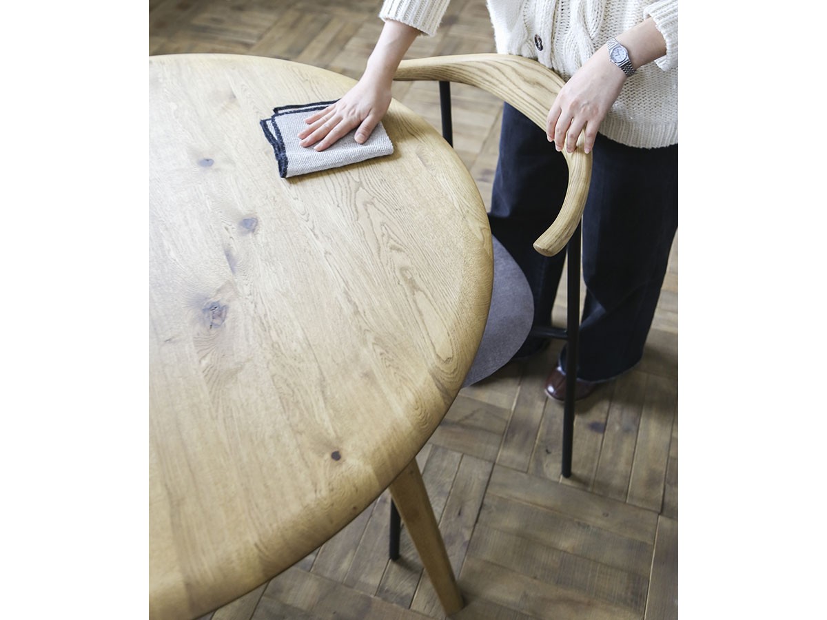 DECKE DINING TABLE / デッケ ダイニングテーブル 丸型 直径103cm（WF-1 / ナチュラル） （テーブル > カフェテーブル） 7