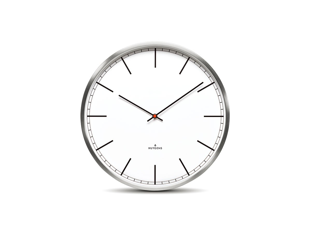 HUYGENS Wall clock one25 stainless steel white index / ホイヘンス ウォールクロック ワン25  ステンレススチール ホワイト インデックス - インテリア・家具通販【FLYMEe】